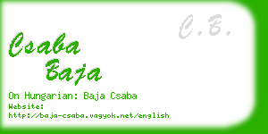 csaba baja business card